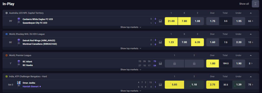 live betting aphrodite casino